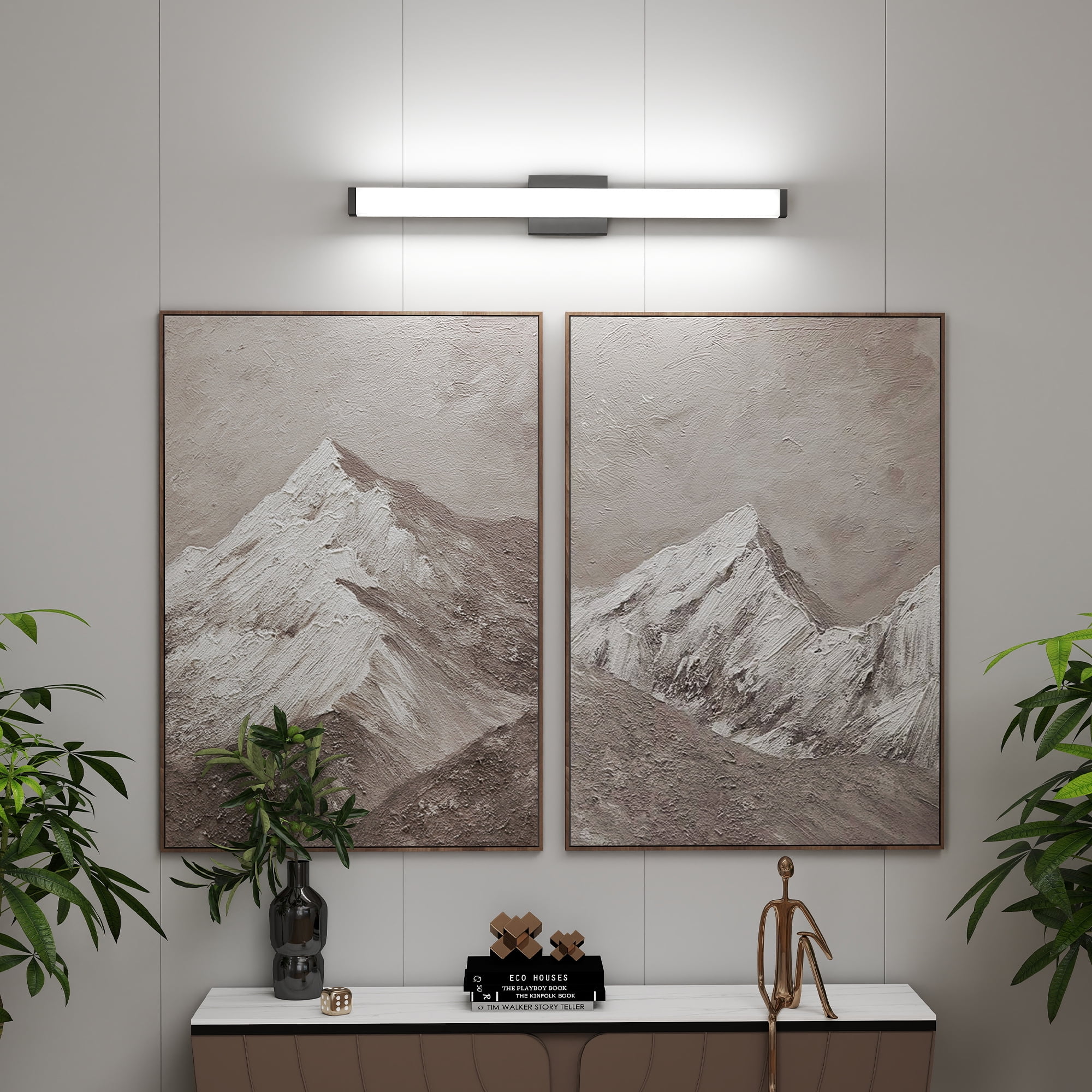 Jopath 33" LED Wall Sconce, Dimmable Bathroom Light Fixtures Over Mirror Vanity Lighting Fixtures for Bathroom, Bedroom, or Hallway Black