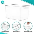 Stackable Clear Refrigerator Organizer Bins with Lids Large Plastic