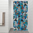 thumbnail image 2 of Dog with Pioneer Flower Shower Curtain 36"x72" ,Bathroom Decorative Shower Curtains Set with 12 Hooks,Modern Waterproof Washable Shower Curtain, 2 of 6