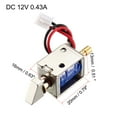 thumbnail image 2 of Unique Bargains DC12V 0.43A 4mm Mini Electromagnetic Solenoid Lock Assembly for Door Lock, 2 of 4