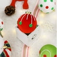 thumbnail image 5 of 3.15 inch, Red White Green Mixed Christmas Ornaments,Shatterproof Wrap Cloth Foam Christmas Ornament Balls for Xmas Christmas Tree Decoration, 6 Count, 5 of 7