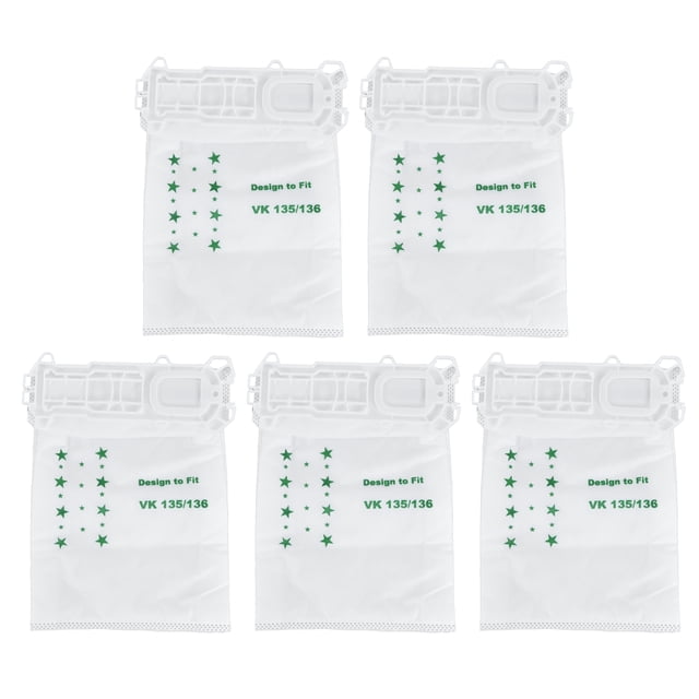 Bolsas para Aspiradora - 5PCS, Material No Tejido - Compatible con VORWERK VK135 VK136