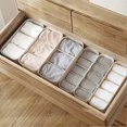 thumbnail image 2 of Organizador de almacenamiento KAIYANG apilable con 3 compartimentos color beige 26,5 cm x 9 cm x 6,5 cm, 2 of 5