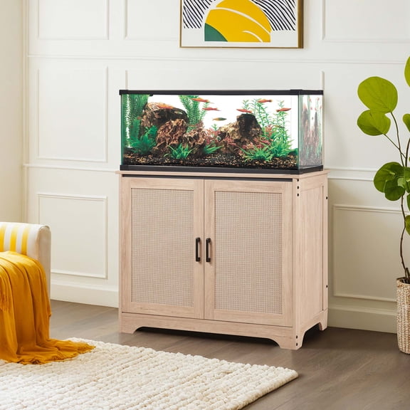 unipaws 30-50 Gallon Aquarium Stand, Fish Tank Stand with Storage Cabinet
