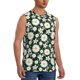 thumbnail image 2 of Fotbe White Daisies and Bee Men's Camiseta sin Mangas Estampada para Hombres, Playera Casual para Gimnasio, Entrenamiento, Playa-3X-Large, 2 of 7
