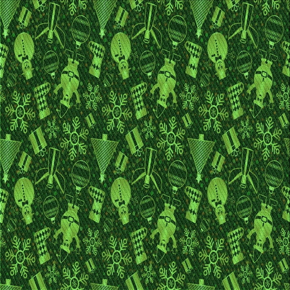 Ahgly Company Indoor Square Patterned Dark Forest Green Area Rugs, 6' Square