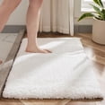 thumbnail image 3 of 1 Pack 20x32 Absorbent Bathroom Rug White, Soft Microfiber Non-Slip Bath Mat, Thick Plush Machine Washable, 3 of 9