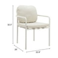 thumbnail image 4 of Aite Dining Chair Beige Dining Chair, Modern Style, Removable and washable cushion cover, Aluminum, Outdoor Dining, 4 of 11