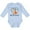AE-Light Blue, variant on Let it Snow Cute Orange Fox in Hat and Scarf Boys or Girls Long Sleeve Baby Bodysuit
