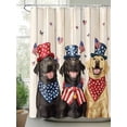 thumbnail image 2 of 4th of July Dog Shower Curtain, Love America Bathroom Decor Curtains Set with Hooks, Rustic Wood Waterproof Fabric Home Accessories， 72X 96 Inch Extra Long, 2 of 6