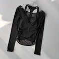thumbnail image 4 of Traje de Yoga adelgazante de malla Sexy para mujer, Sujetador deportivo falso, dos piezas de entrenamiento de secado rápido, cubierta de Pilates, 4 of 6