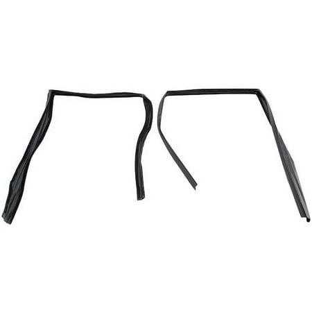 Door Window Glass Run Channel 2 Piece Set - Compatible with 1987 - 1992 Cadillac Brougham 1988 1989 1990 1991