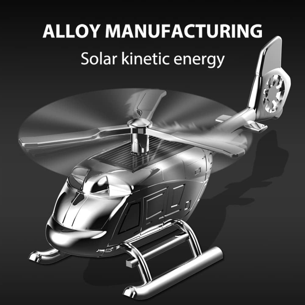 Air Freshener, Car Fragrance Diffuser Solar Rotating Automotive Air Fresheners Ornament Helicopter Shape Solid Aromatherapy Decoration for Car and Home