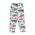 thumbnail image 4 of Sigee Colorful Shark Print Women's Soft Pajama Pants - Breathable and Comfortable Lounge Sleep Bottoms with Elastic Waistband and Pockets-Medium, 4 of 9