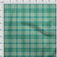 thumbnail image 4 of oneOone Silk Tabby Teal Green Fabric Check Dress Material Fabric Print Fabric By The Yard 42 Inch Wide, 4 of 4