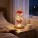 thumbnail image 5 of Luz Nocturna De Plástico 1Pcs Red Plastic Preserved Rose and Butterfly Night Light with Glowing LED Inside Glass Dome Valentines Day Birthday Gift for Women 9.05x4.52" JASKFLY, 5 of 8