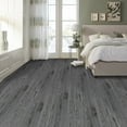 thumbnail image 2 of UMIGGEE Gray Peel and Stick Vinyl Flooring Roll 15.7-in x 236-in/25.7 Sq.Ft Thicken Self-Adhesive Vinyl Wood Grain Floor Wear-Resistant Easy DIY Install Home Decor, 2 of 8