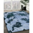 thumbnail image 3 of Ahgly Company Machine Washable Indoor Rectangle Abstract Denim Blue Area Rugs, 7' x 10', 3 of 7