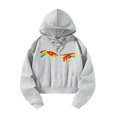 thumbnail image 3 of Sudaderas con capucha informales para mujer, jersey con capucha con cordón, sudadera bonita para mujer, para fiesta, trabajo, mochilero SG, 3 of 8