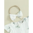 thumbnail image 5 of Gureui Baby Girl 2 Piece Outfits Floral Print Ruffle Romper and Headband Cute Fashion Summer Clothes, 5 of 9