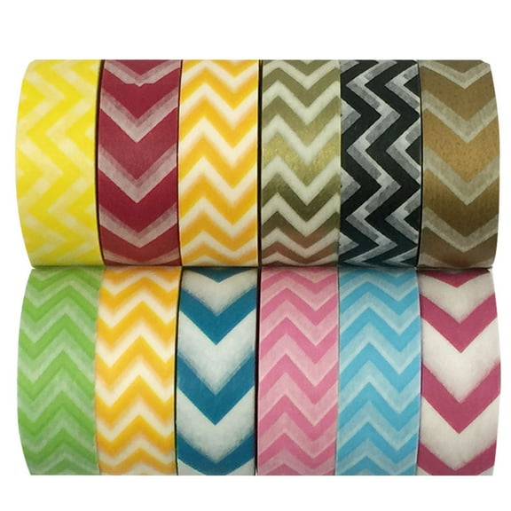 Wrapables Washi Tapes Decorative Masking Tapes, Set of 12, ADSET16