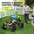 thumbnail image 5 of TOKTOO 24V Ride On Toys for Big Kids, 4 Wheeler for Kids Age 5-12, 800W Electric ATV Car for Kids with Parent Remote, Adjustable Seat, LED Lights & Music, Green, 5 of 8