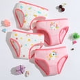 thumbnail image 2 of Beilxfa 4 Pack Girls Briefs Underwear Toddler Soft Breathable Graphic Underpants Elastic Cotton Kids Panties 2-12 Years, 2 of 5