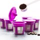 thumbnail image 4 of Billuyoard Filtro de café reutilizable, paquete de 6 uds., cápsulas recargables de acero inoxidable, filtro de malla de vaina, reemplazo para Juegos de servir café y té Violeta, 4 of 6