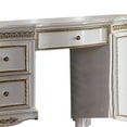 thumbnail image 3 of Benjara BM218573 Wooden Vanity Desk with Scrolled motifs & Storage Space, White, 3 of 3