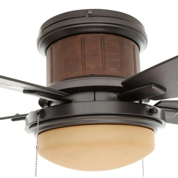 Hampton Bay Roanoke 48 In Led Indoor Outdoor Natural Iron Ceiling Fan Com Hampton Bay Roanoke 48 In Led Indoor, Hampton Bay 48 Ceiling Fan