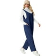 thumbnail image 4 of Cueply Womens Casual Knit Jumpsuits Sleeveless V Neck Trendy Long Pants Overalls with Pockets All Seasons, 4 of 6