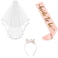 thumbnail image 2 of Ensemble de 3 Pcs Décoration de Fête de Bachelorette Bachelorette be Sash Bandeaux pour Cheveux Gadgets de Fête pour Mariée Incluant Voile de Mariée Bandeaux pour Cheveux pour Future Mariée, 2 of 7