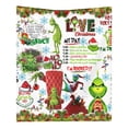 thumbnail image 2 of The Grinch Blanket Throw Grinch Navidad Blankets and Throws Grinch Decorations Soft Grinch Flannel Sofa Blanket for Adults Kids, Ideal Grinch Navidad Decor, 2 of 5