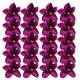 thumbnail image 2 of 20 Piezas Cabeza De Flor Cabezas Artificiales Para Diadema Decoración Ramo Vestido Sombreros Boda DIY Púrpura Macarena Cabeza de flor artificial, 2 of 8