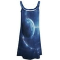 thumbnail image 4 of Galaxy Star Outer Space Women's Summer Dresses 2025 Beach Casual Sleeveless Floral Print Tank Loose Sundress, 4 of 8