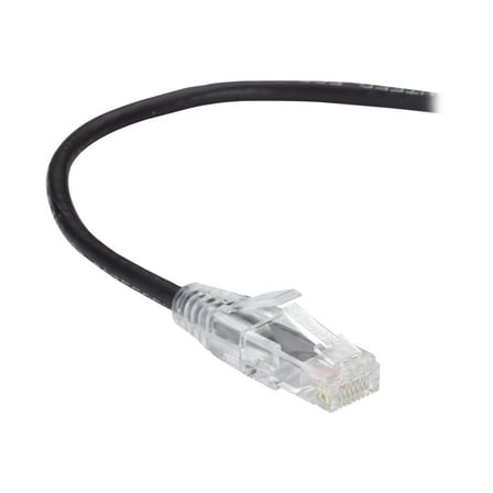 Black Box Slim-Net 28 AWG - Patch cable - RJ-45 (M) to RJ-45 (M) - 10 ft - UTP - CAT 6 - booted, molded, stranded - black