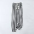 thumbnail image 2 of Breezora Lightweight Modal Lounge Pants for Women Breathable Soft Sleepwear with Ruffle Hem Comfortable Loungewear L Size Grey, 2 of 9