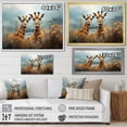 thumbnail image 4 of Designart "Giraffe In A Cute Flower Field I" Animals Giraffe Floater Framed Wall Decor, 4 of 5