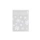 thumbnail image 1 of Bolsa de plástico para dulces de 100 piezas, contenedor adorable para envolver, bolsas de embalaje para galletas con patrón de copos de nieve, Organizadores de utensilios de cocina blanco 10*10cm Naiovety JR1015-01, 1 of 6