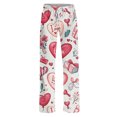 thumbnail image 6 of Womens Love Heart Pajama Pants Heart Print Soft Lounge Pants Comfy Drawstring Sleepwear Long Pajamas Pants, 6 of 7