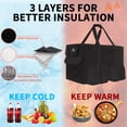 thumbnail image 2 of Bolsa de entrega de alimentos MATEIN XXL 68L, resistente al agua, negra, 2 of 9