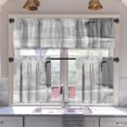 thumbnail image 1 of Grey Abstract Blackout Kitchen Curtains Tiers and Valances Set 3 Piece for Windows Modern Art Kitchen Window Curtains Set,Contemporary Trendy Valances for Living Room(36" Tiers Set), 1 of 5