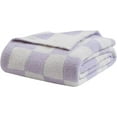 thumbnail image 6 of Checkered Blanket Throw Soft Knit Blanket with Checkerboard Grid Pattern for Couch Sofa Bed Camping Travel Gift (Purple, 50"x60"), 6 of 6
