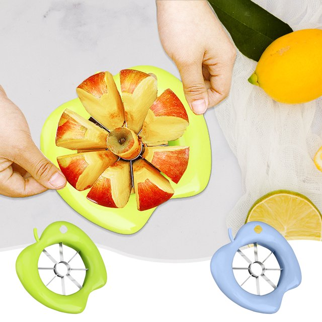 MORESEC under $5 1Pcs Stainless Steel Fruit Slicer,Multi-Function Fruit Cutter Corer Slicer, Thickened Stainless Steel Fruit Potato Cutter, Easy Use Kitchen Gadget for Core Removal Quick Slicing