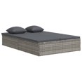 thumbnail image 2 of Casafoyer Convertible Sun Bed with Cushions Poly Rattan Dark Gray, 2 of 3