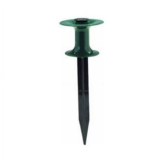 leaveforme 9.8 Inch Garden Hose Guide Spike, Rust Free Plastic Sturdy  Stake, Heavy Duty Dark Green Spin Top, Keeps Garden Hose Out of Flower  beds, for Plant Protection, 4 Pack 