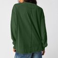 thumbnail image 4 of tklpehg Casual Long Sleeve Shirts for Womens Fall Fashion Crewneck Tunic Tops Solid Color Lightweight Loose Pullover Shirts(V01_ Green,M), 4 of 6
