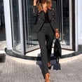 thumbnail image 3 of Traje de mujer, traje de personalidad de temperamento, traje de dos piezas de moda de color sólido de primavera y otoño., 3 of 5