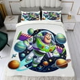 thumbnail image 4 of Buzz Lightyear 2 Themed Bed Sheet Set Three Piece Set 53x79 Inches Comfortable And Skin Friendly Unique Design Creating A Star Studded Night, 4 of 6