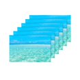 thumbnail image 4 of MKHERT Tropical Summer Beach in Maldives with White Sand and Blue Lagoon Placemats Table Mats for Dining Room Kitchen Table Decoration 12x18 inch,Set of 6, 4 of 4